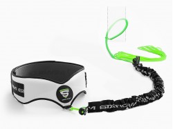 Contains: • 1 belt (male/female) for free and unhindered swimming • 1 set of 3 elastic swim bands, LIGHT, MEDIUM and STRONG • 1 Lasso/Extension device adjustable up to 7 meters