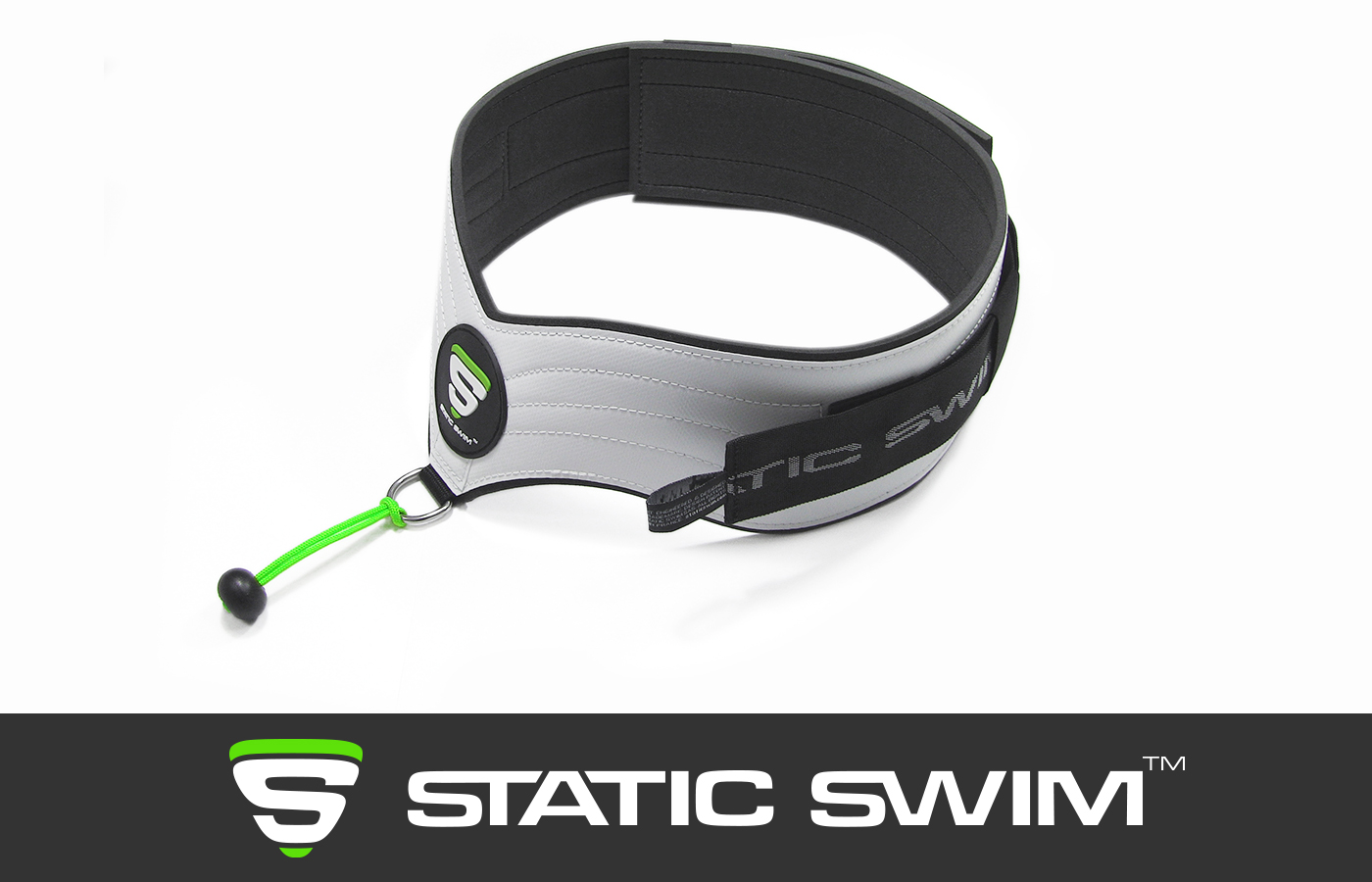 Ceinture de nage sur place STATIC SWIM™ vue de côté boucle fermée