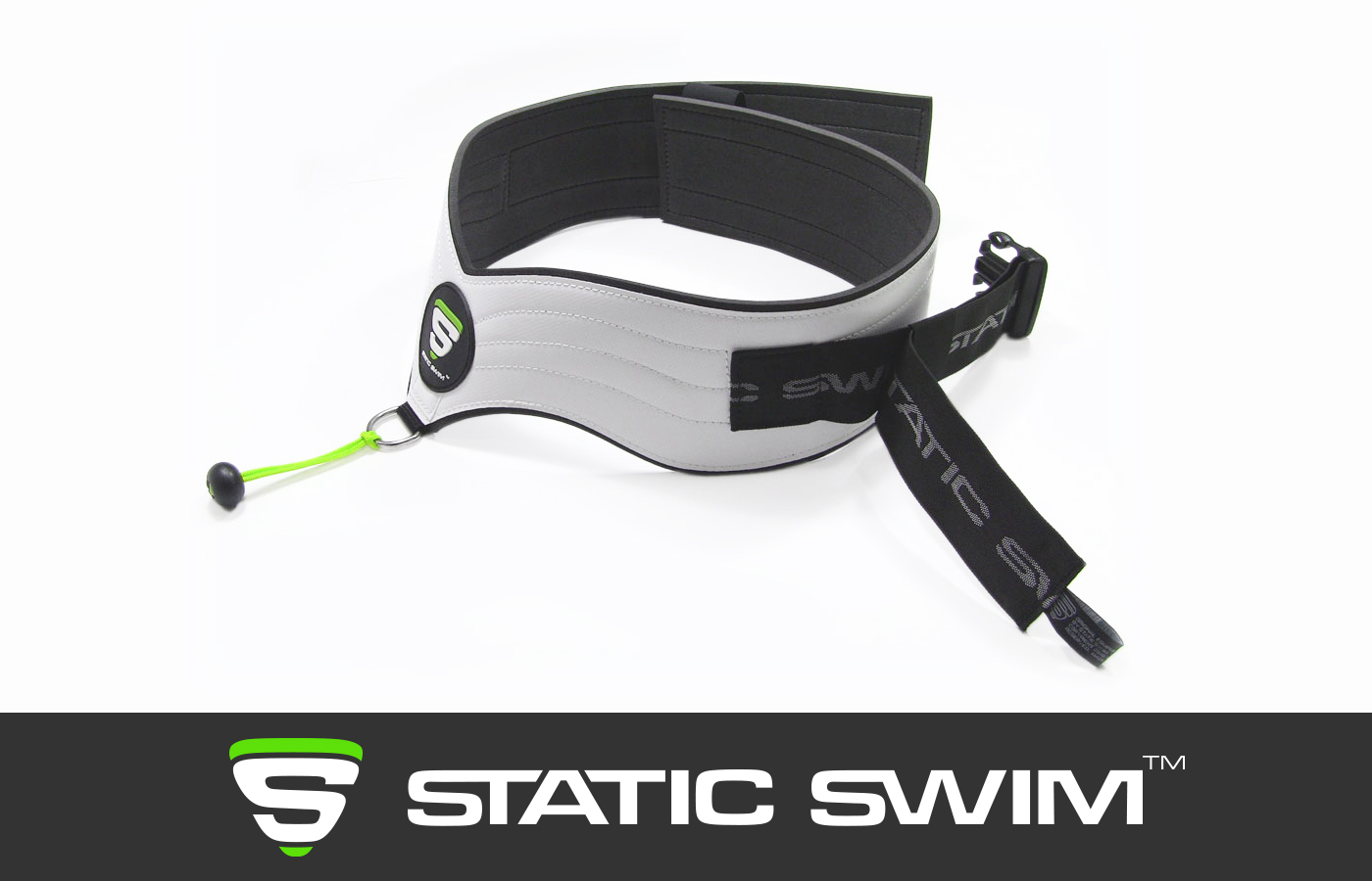 Ceinture de nage sur place STATIC SWIM™ vue de côté boule ouverte