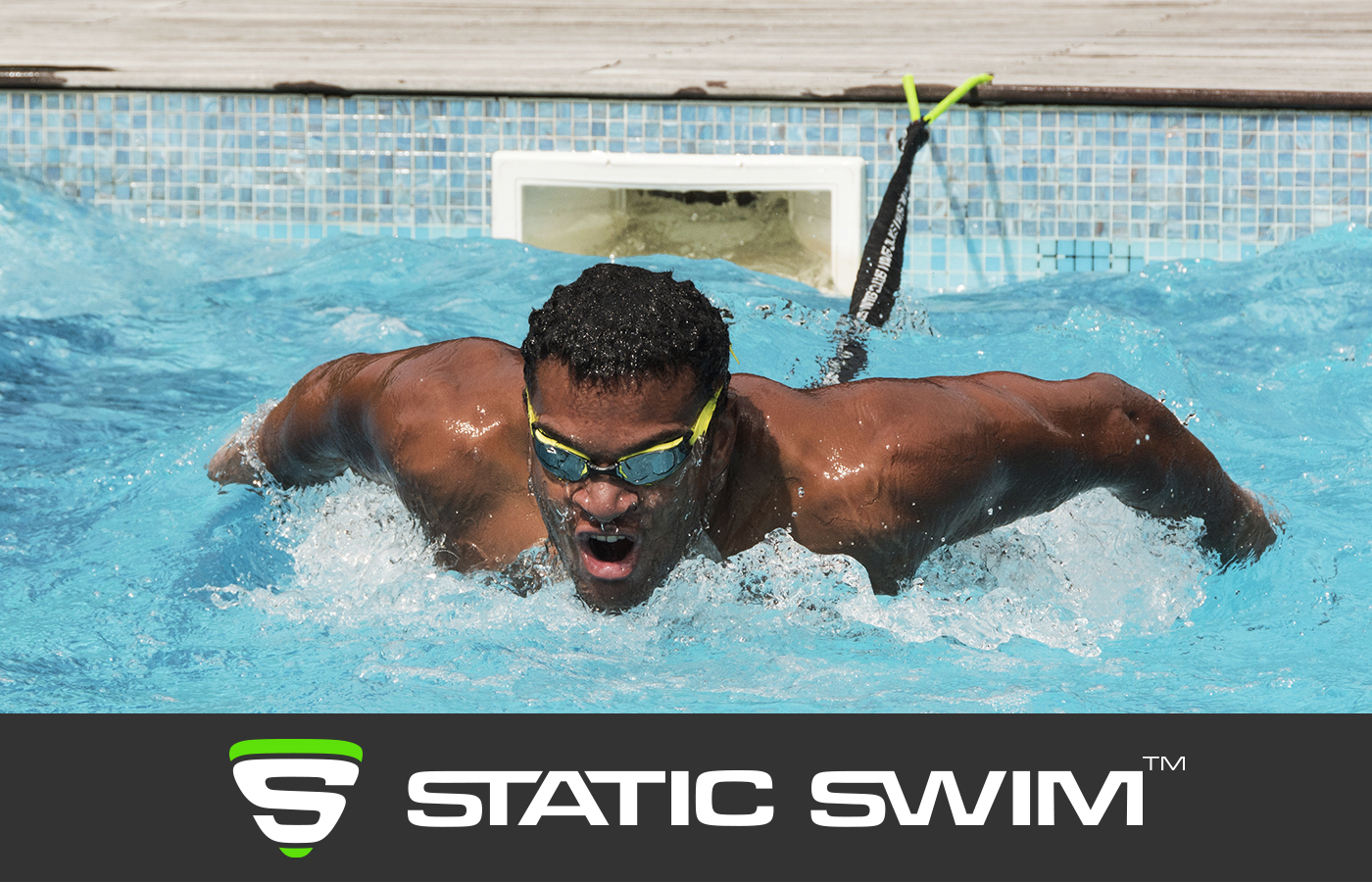 Swimming resistance band butterfly training